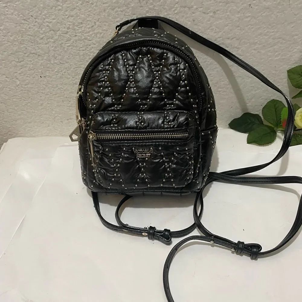 Victoriaâs Secrets Small BagâBlack StuddedâRucksack/Backpack